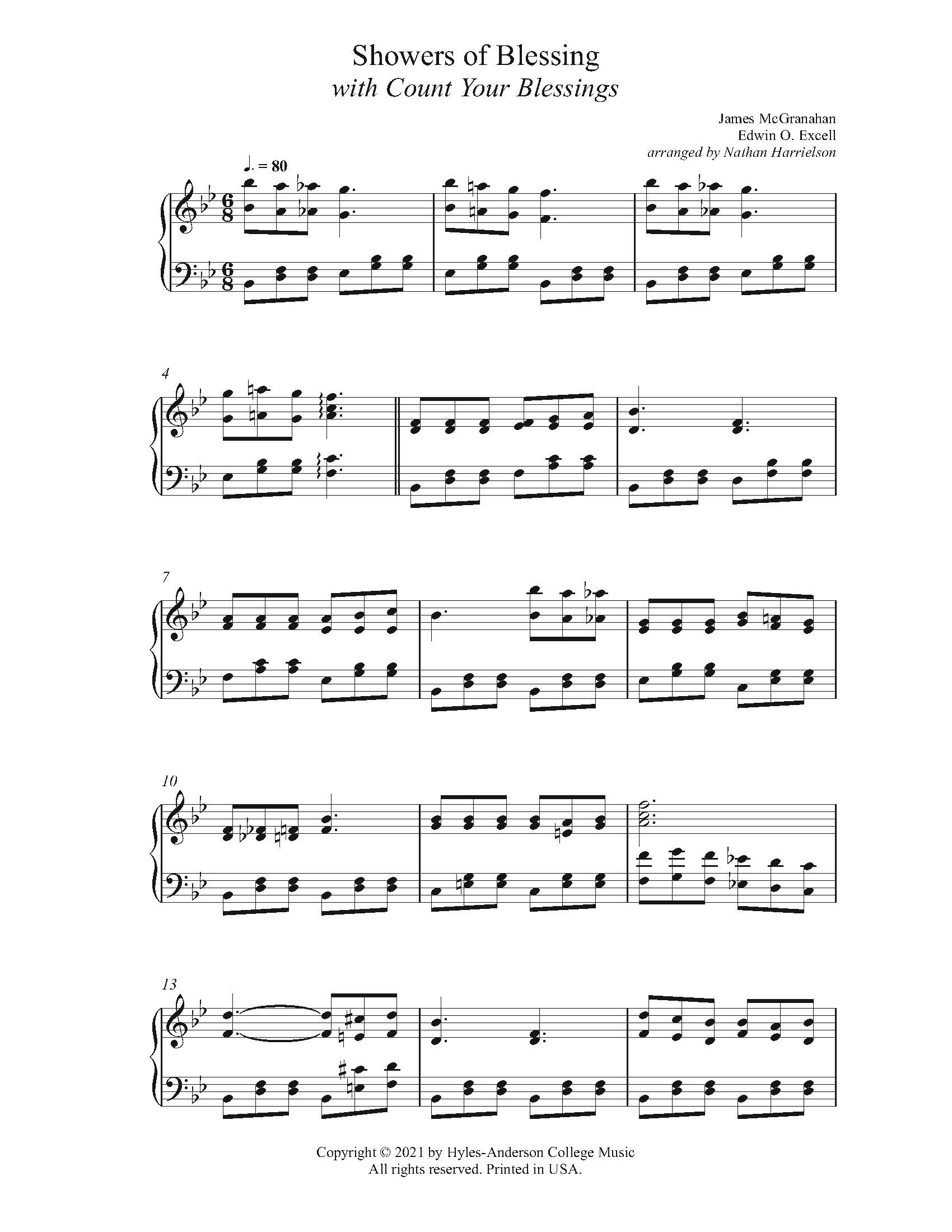 Showers of Blessing (Piano) Digital Download Campus Bookstore